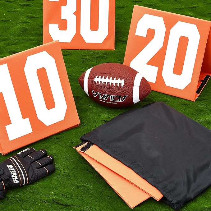Liliful Set of 11 Football Yard Markers High 12.5 Inch