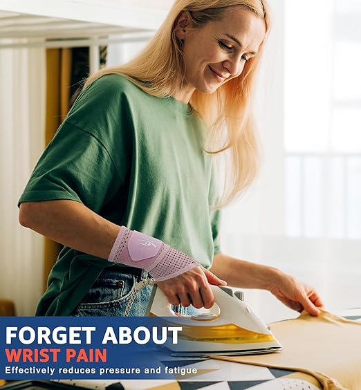 HiRui 2-Pack Ultra-Thin Mesh Wrist Wraps - Breathable, Adjustable Wrist Support for Workouts & Daily Use - Unisex Wrist Brace for Pain Relief, Tendonitis, Carpal Tunnel - One Size Fits All (Pink)