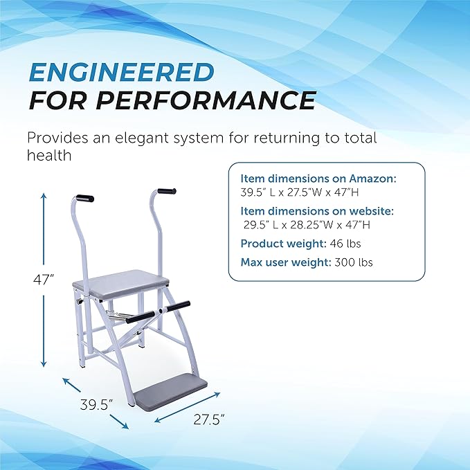 AeroPilates Precision Pilates Chair - Pilates Wunda Chair 300 lbs