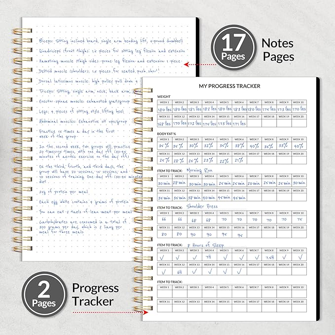 2025 Fitness Workout Journal Planner for Women & Men 2025 - 2025 Exercise 6.4" x 8.3" Fitness