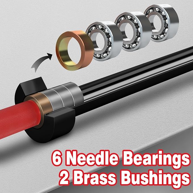 7ft Olympic Barbell for Strength Training and Olympic Weightlifting 500 700 700 1000LBS 1000LBS Capacity 2 Inch