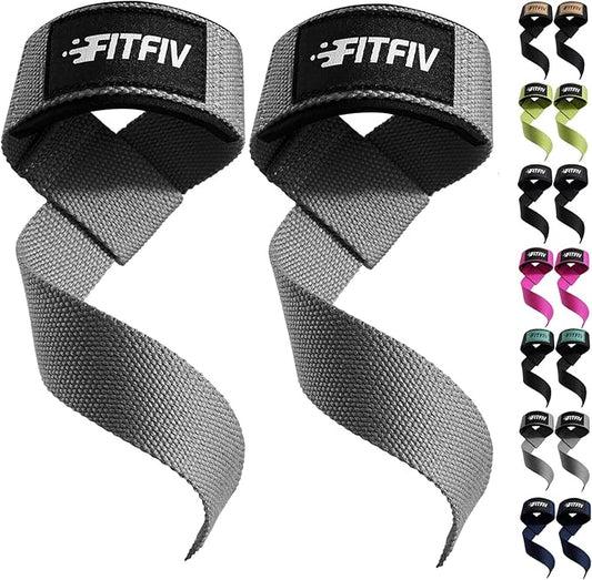 Lifting Straps for Weightlifting, Lifting Wrist Straps for Gym Strength Training, Neoprene-padded Wrist Cushion - Men & Women