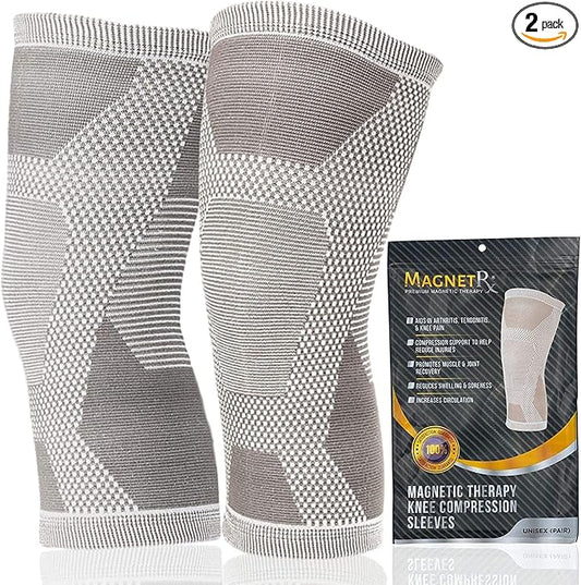MagnetRX® Magnetic Knee Sleeve – (2-Pack) Effective Compression Knee Brace with Magnets for Comfort & Recovery – Magnetic Brace Support (X–Large)