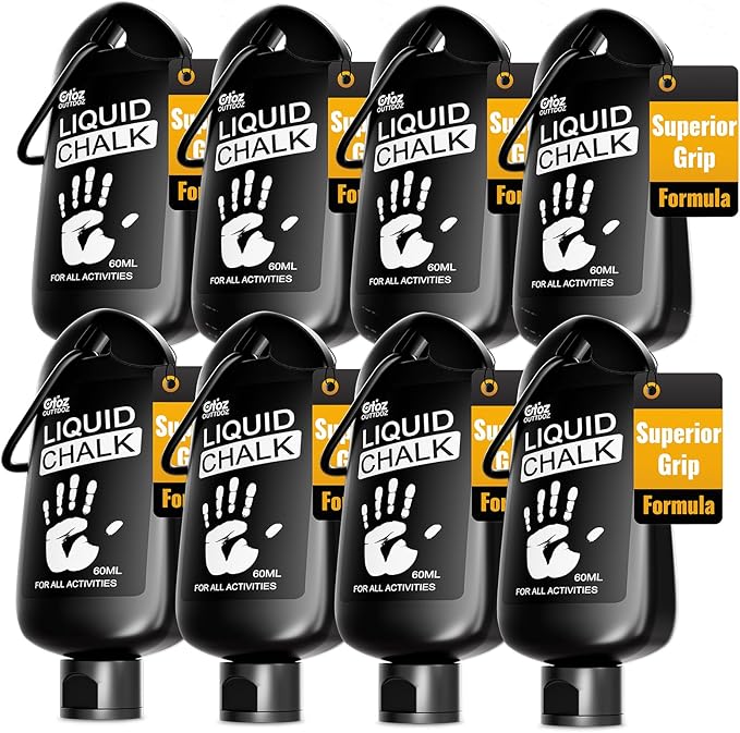 60ML Superior Grip Liquid Chalk Mess-Free Gym Chalk for Weightlifting, Gymnastics, Rock Climbing, Dancing, Dries in Seconds. Package May Vary.