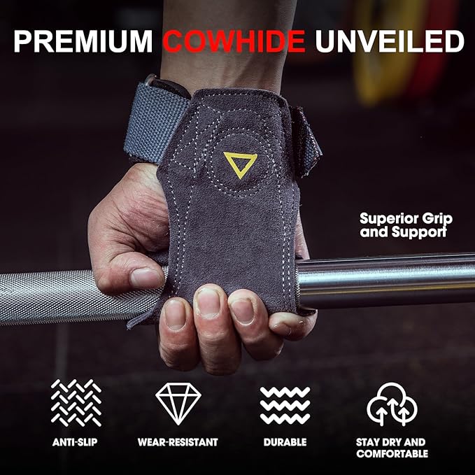 MANUEKLEAR Wrist Straps for Weightlifting