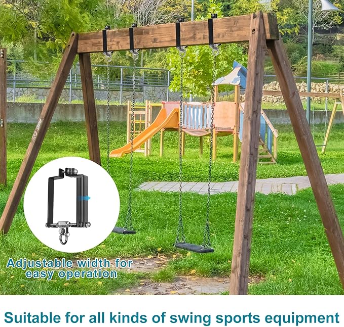 Heavy Duty Swing Hanger Swing Set Accessories for Wooden Sets Snap Hooks Hardware Swing Set Attachments Porch Playground Indoor/Outdoor 660LB Capacity (2 Pcs)