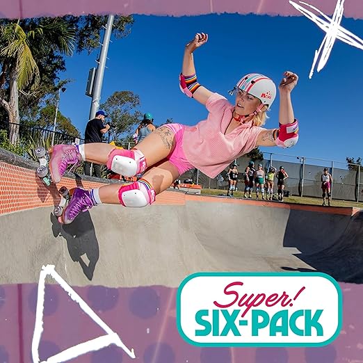 187 Killer Pads Six Pack Pad Set, Elbow Pads, Knee Pads, and Wrist Guards - Ideal for Skateboarding, Roller Skating, and Inline Skating