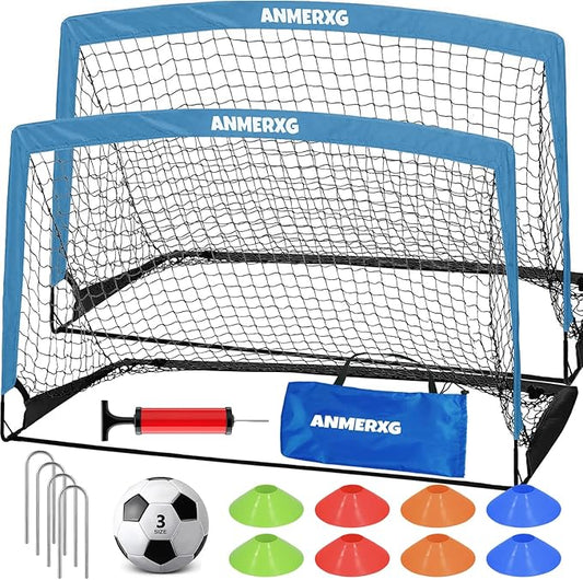 6x4FT / 9x5FT Kids Soccer Goal for Backyard