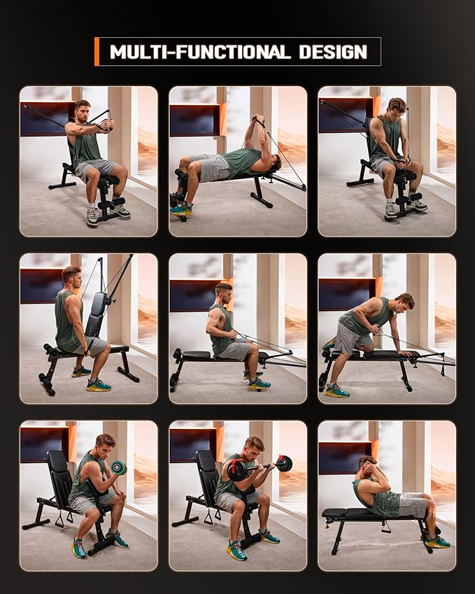 Adjustable Weight Bench Press Set for Full-Body Workout 1000 lbs
