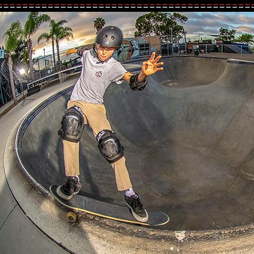 187 Killer Pads Knee Pads, Elbow Pads Combo Pack, Red/White/Blue, Large/X-Large