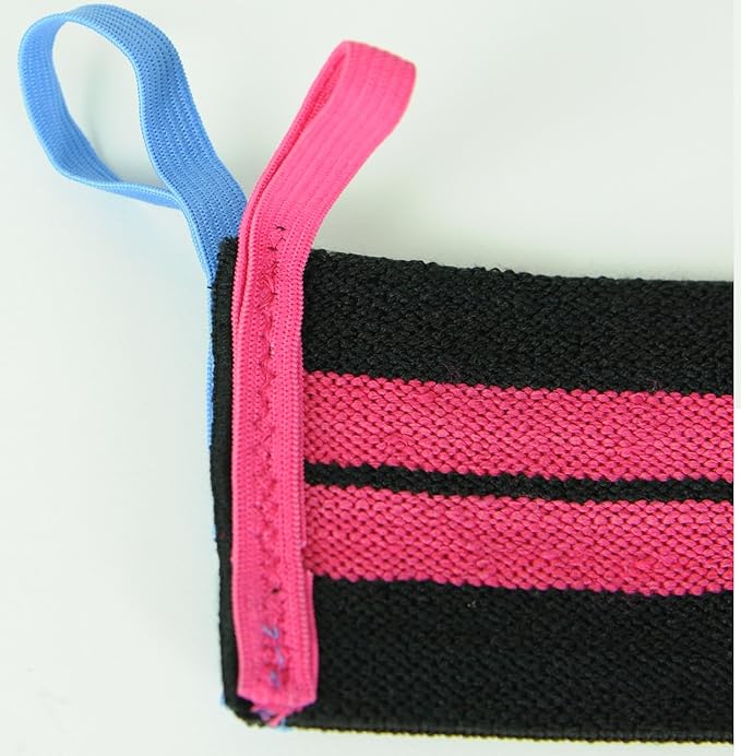 Grip Power Pads Wrist Wraps 2 Wraps for Weight Lifting Wrist Support Cotton Wraps Gym Bandage Straps for Men & Women Premium Quality & PRO Rubber