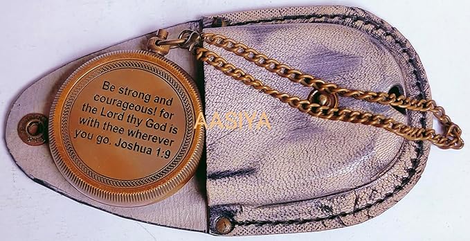 Lord is My Guide Brass Compass Gift Brass
