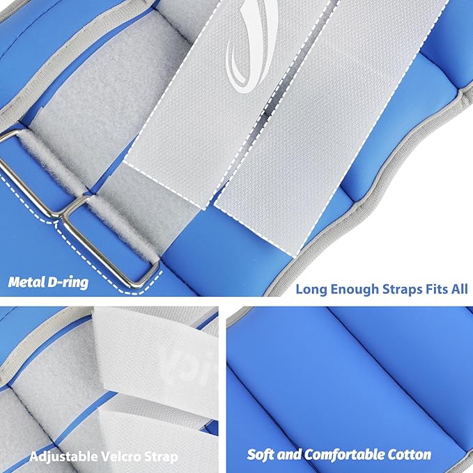 Adjustable Ankle Weights for Women Men Kids 1/2/3/4/5/6/8/10/12/20 1 Pair