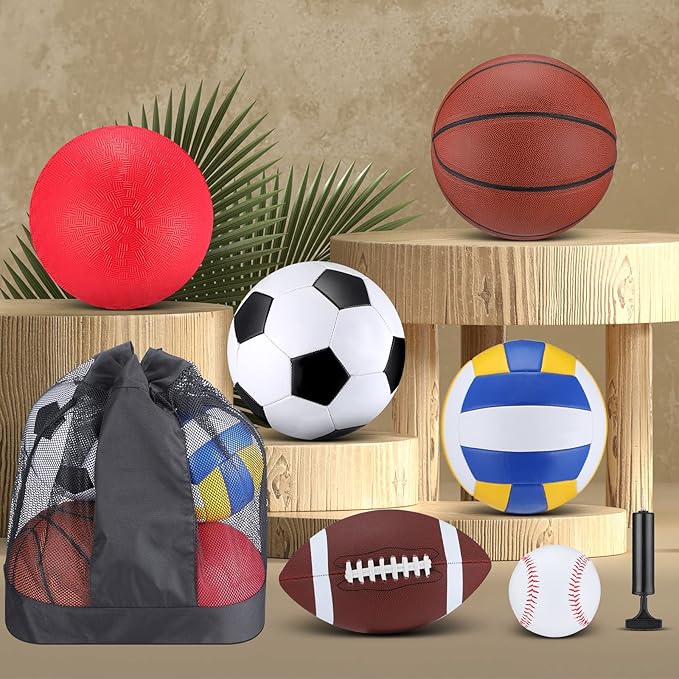 Libima 6 Pcs Multi Sport Ball Set Official