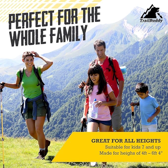 Hiking Trekking Poles, 2 Pack Lightweight, Collapsible Trekking Poles for Snowshoe & Backpacking Gear, Walking Sticks for Hiking, 7075 Aluminum with Cork Grip