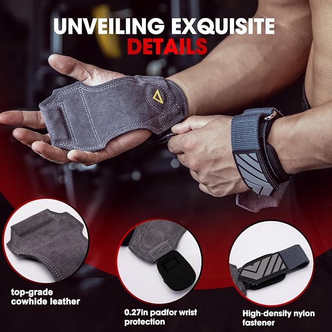 MANUEKLEAR Wrist Straps for Weightlifting