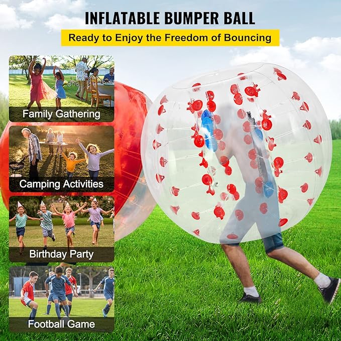 Happybuy Inflatable Bumper Ball 4 FT / 1.2M Diameter 5 Min,