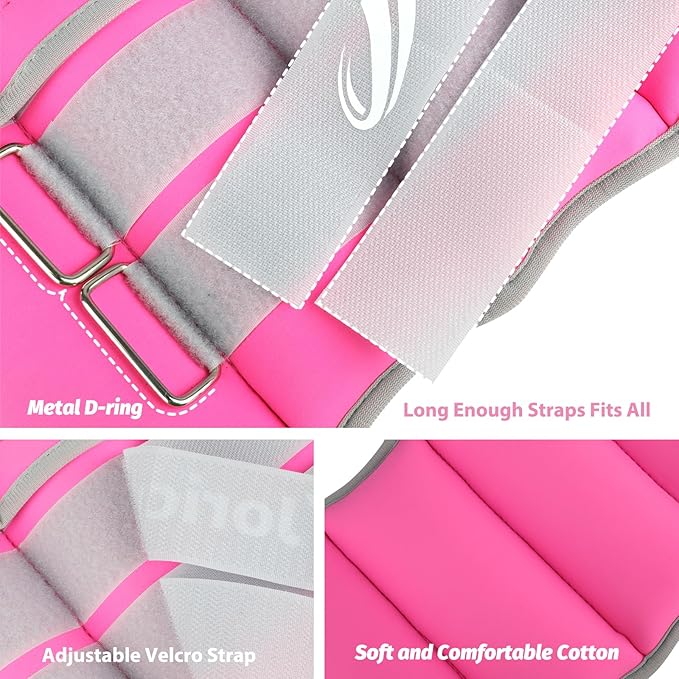 Adjustable Ankle Weights for Women Men Kids 1/2/3/4/5/6/8/10/12/20 1 Pair