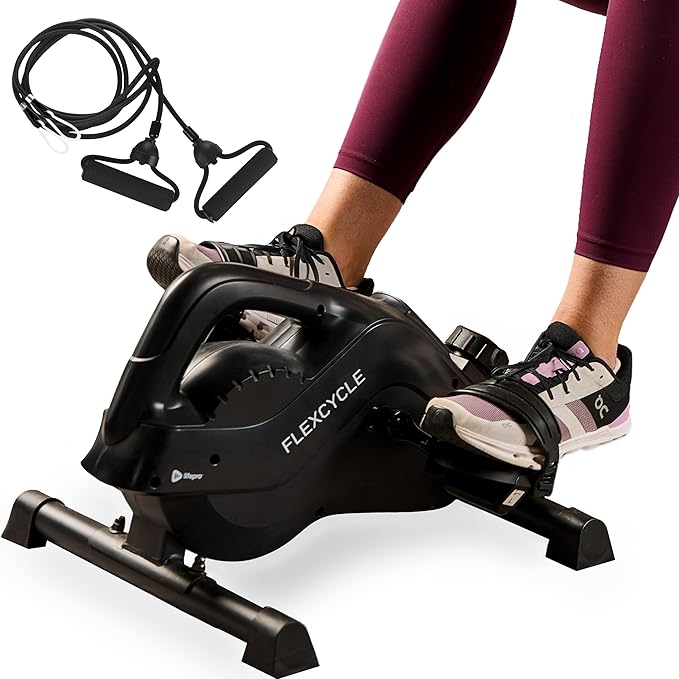 Lifepro Under Desk Elliptical Exercise Machine – Mini Bike Elliptical for Low Impact Leg & Arm Movement – Quiet Magnetic Resistance, LCD Display – Compact Seated Workout for Seniors