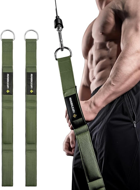 MANUEKLEAR Tricep Rope Cable Attachment Handles, Greater Range of Motion, Tricep Pull Down Rope for Push Downs, Crunches, Facepulls for Professional Gym