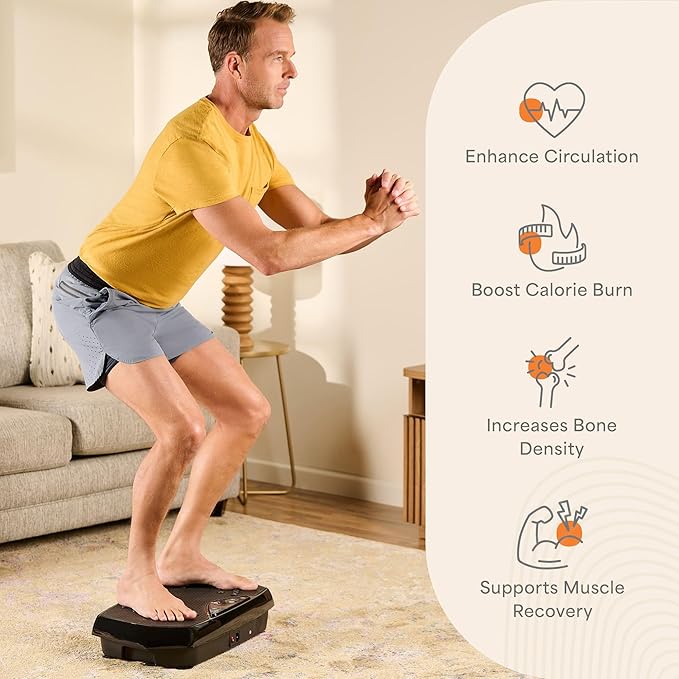 Lifepro Vibration Plate Exercise Machine with Magnetic Acupoints - Full Body Vibration Platform for Beginners and Recovery - Ideal Lymphatic Drainage Massager for Muscle Toning and Overall Fitness