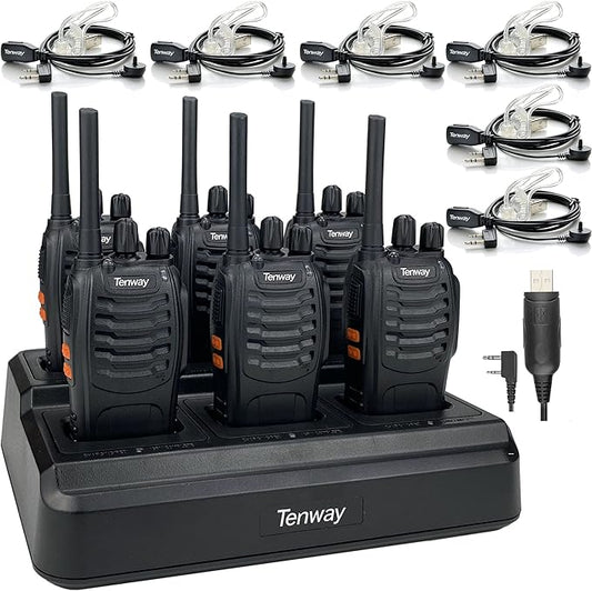6Pack TW-888S Two Way Radio for Adult Long 6 Way