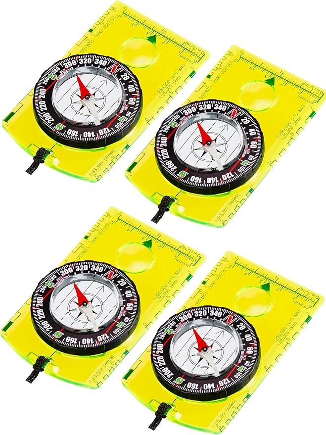 4 Pieces Orienteering Compass Hiking Backpacking Compass Scouts