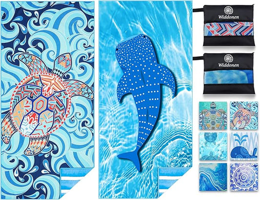 Microfiber Thin Lightweight Beach Towel Sand Free Quick