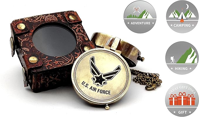 5MoonSun5's US AIR FORCE Engraved Brass Military Compass