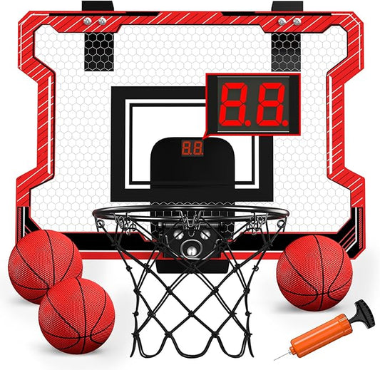 Mini Basketball Hoop Indoor with Scoreboard 3 Balls