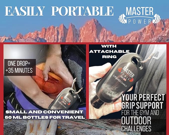 Mess-Free Gym Chalk for Weightlifting, Gymnastics, Rock Climbing, Dancing. Sweat-Resistant and Long Lasting for Stronger Grip - High Performance - Skin Friendly