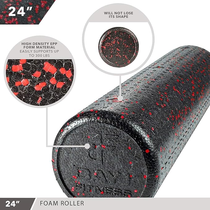High-Density Round Foam Rollers - 4 Size and 8 Color