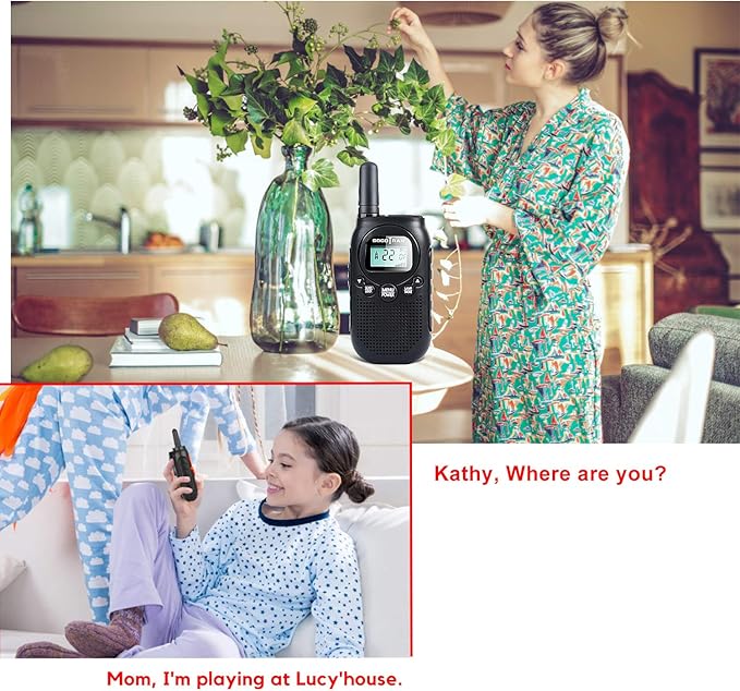 Adults Walkie Talkies Rechargeable FRS Two-Way Radios USB 5 Miles 2 Pack 0.5W Perfect