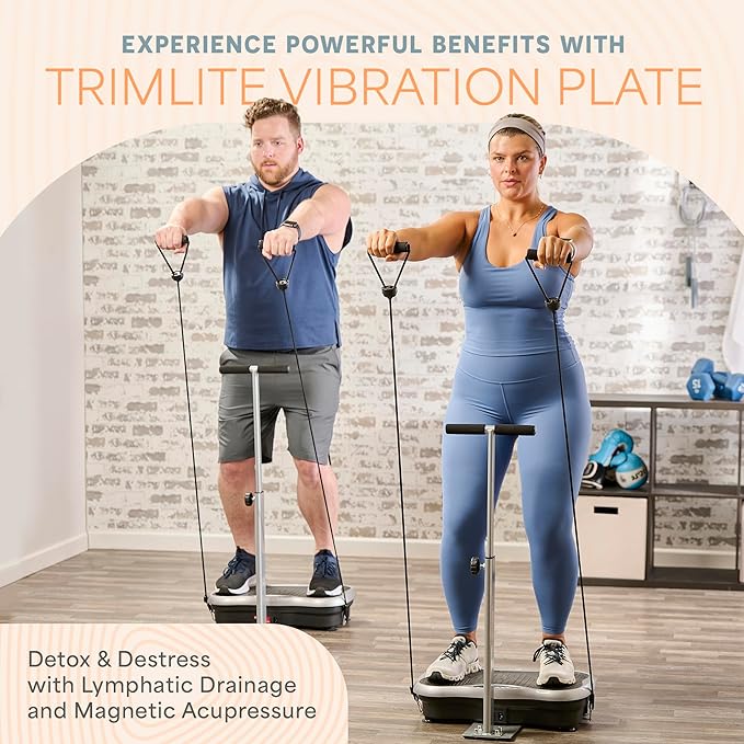 Lifepro Vibration Plate Exercise Machine with Magnetic Acupoints - Full Body Vibration Platform for Beginners and Recovery - Ideal Lymphatic Drainage Massager for Muscle Toning and Overall Fitness