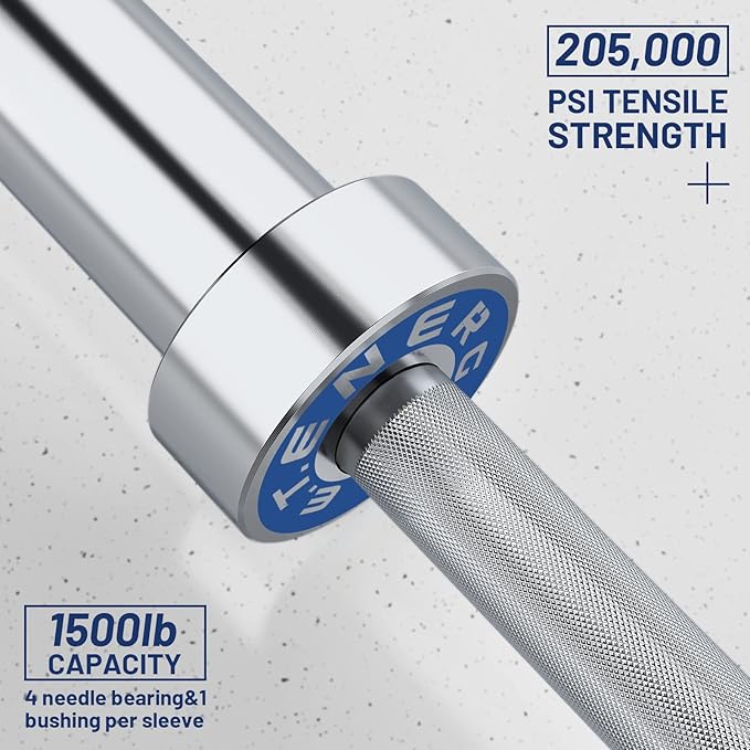 7ft Olympic Barbell Bar 45LB Load 1500-lbs Capacity Available 2" Olympic
