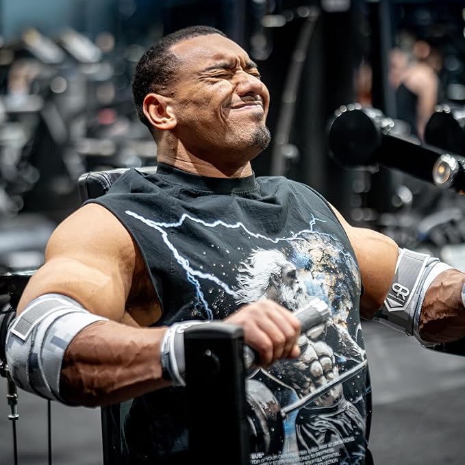 Heavy Duty Premium Wrist Wraps, More Elasticity, Reinforced Stitching, Extra Wide Strap, Strong Thumb Loop, Larry Wheels Weightlifting Wraps