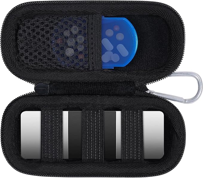 Hard Storge Case Replacement for AliveCor Kardia Mobile ECG Monitor Device 6/1L /SHANREN Heart Rate Monitors with Pill Organizer by Aenllosi