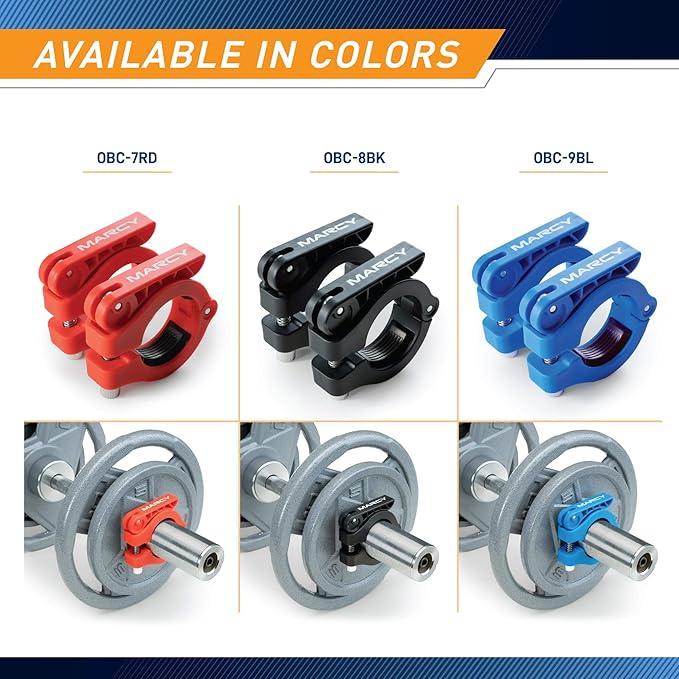 Marcy Olympic Barbell Lock Collar Clips to Secure OBC-7RD