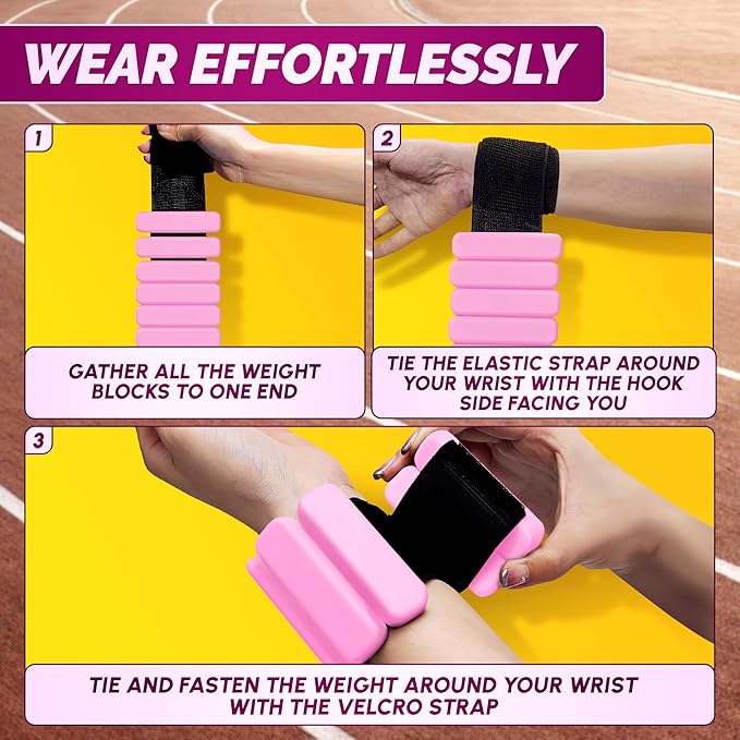 2Ct Ankle Weights for Women - Waterproof Ankle 2 Lbs