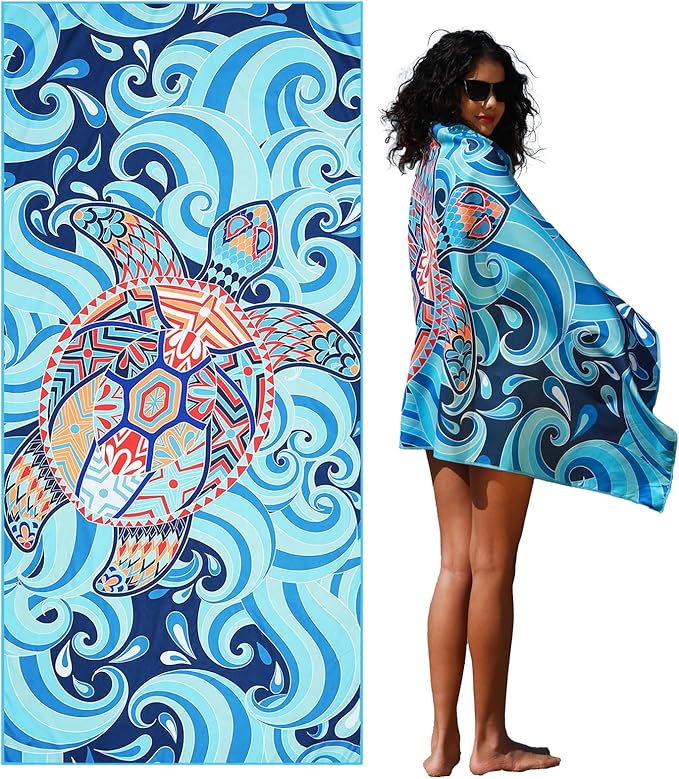 Microfiber Lightweight Beach Towel Sand Free Quick Dry