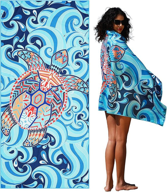 Microfiber Lightweight Beach Towel Sand Free Quick Dry