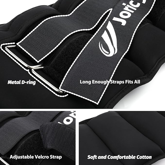 Adjustable Ankle Weights for Women Men Kids 1/2/3/4/5/6/8/10/12/20 1 Pair