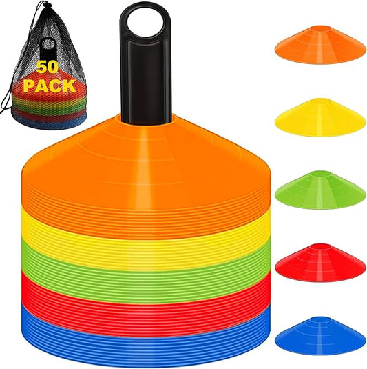 25/50 Pack Disc Cones for Sports 5 Color