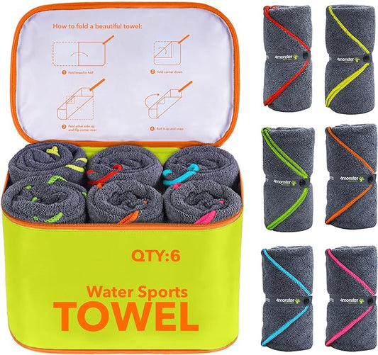4Monster 4 Pack Microfiber Camping Towel Quick Dry