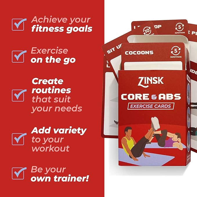 Abs and Core Exercise Cards – 75+ Workout