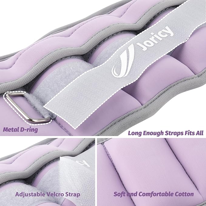 Adjustable Ankle Weights for Women Men Kids 1/2/3/4/5/6/8/10/12/20 1 Pair