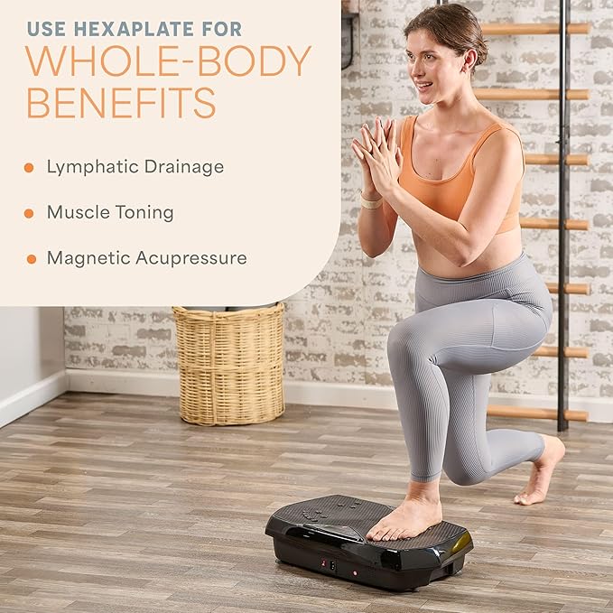 Lifepro Vibration Plate Exercise Machine with Magnetic Acupoints - Full Body Vibration Platform for Beginners and Recovery - Ideal Lymphatic Drainage Massager for Muscle Toning and Overall Fitness