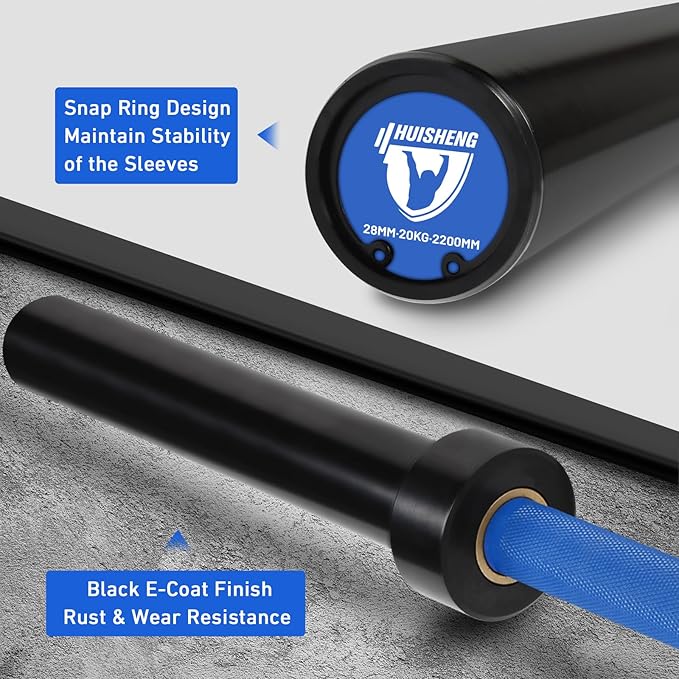 7ft Olympic Barbell for Strength Training and Olympic Weightlifting 500 700 700 1000LBS 1000LBS Capacity 2 Inch