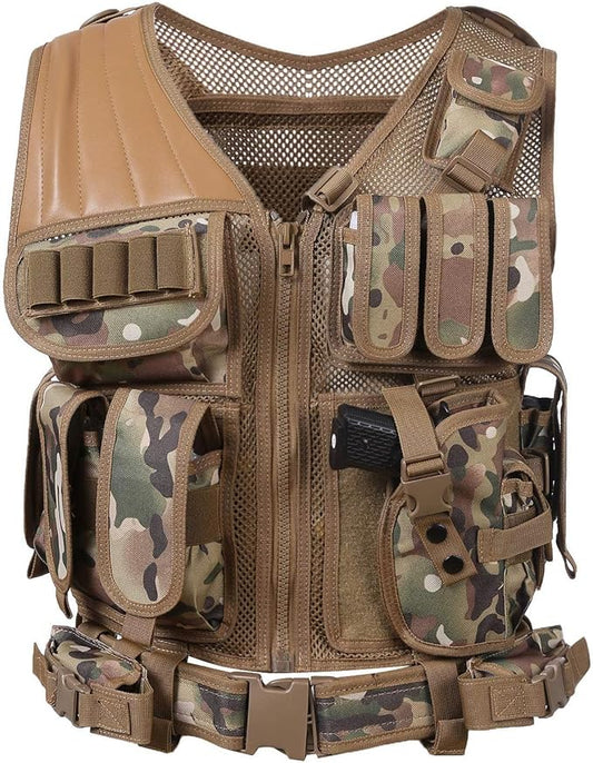 600D Tactical Airsoft Protective Vest for CS, Paintball Shooting