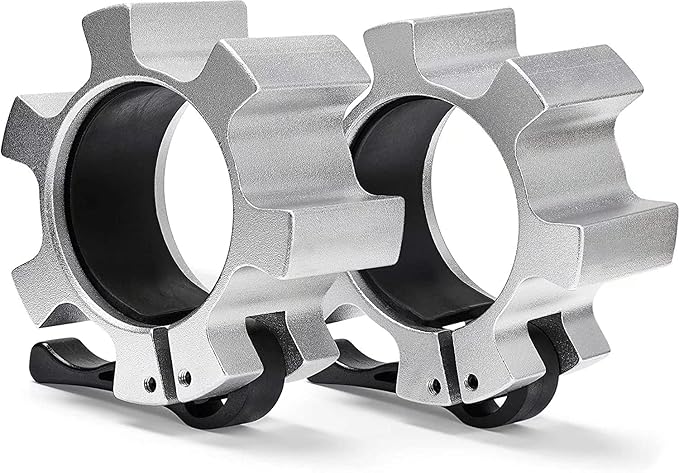 Metal Olympic Barbell Clamps 2inch Heavy Duty Exercise Collars 2" Barbell,Quick 1 Pair